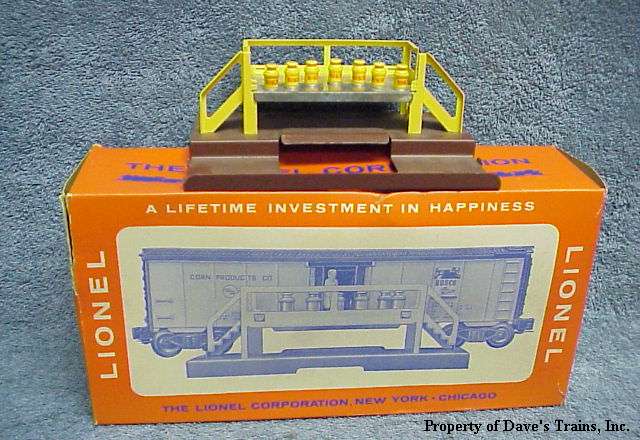 Photo of the stand, cans & original box for a 3672 Bosco Car